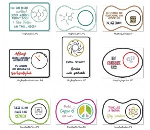 Stickserie ITH - Mug Rug Set Geek